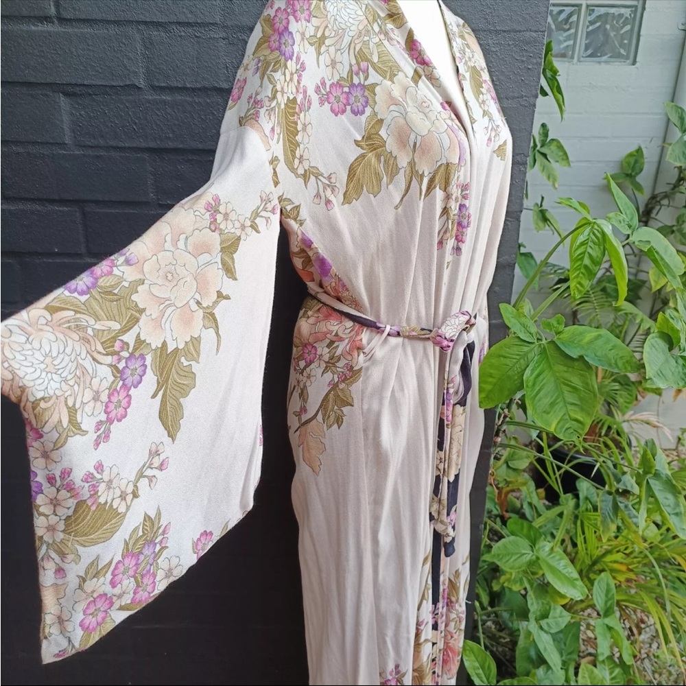 Spell & The Gypsy Vintage OS Blue Skies Reversible Rare Unicorn Kimono Duster - Picture 12 of 16